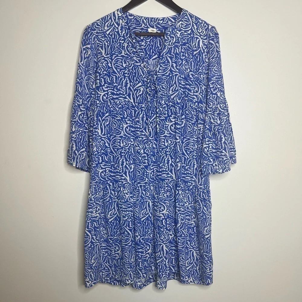 Warm Garden Dress Silk Shift Mini Dress